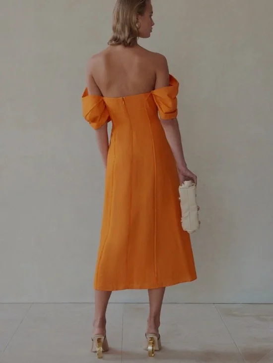 Cult Gaia Muna Dress in Papaya - Picture 6 of 8